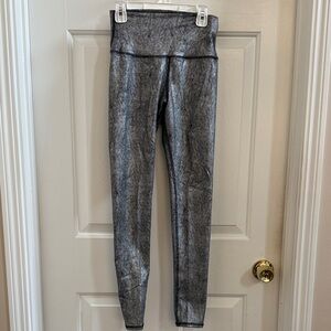 ALO Yoga Gray Metallic Leggings